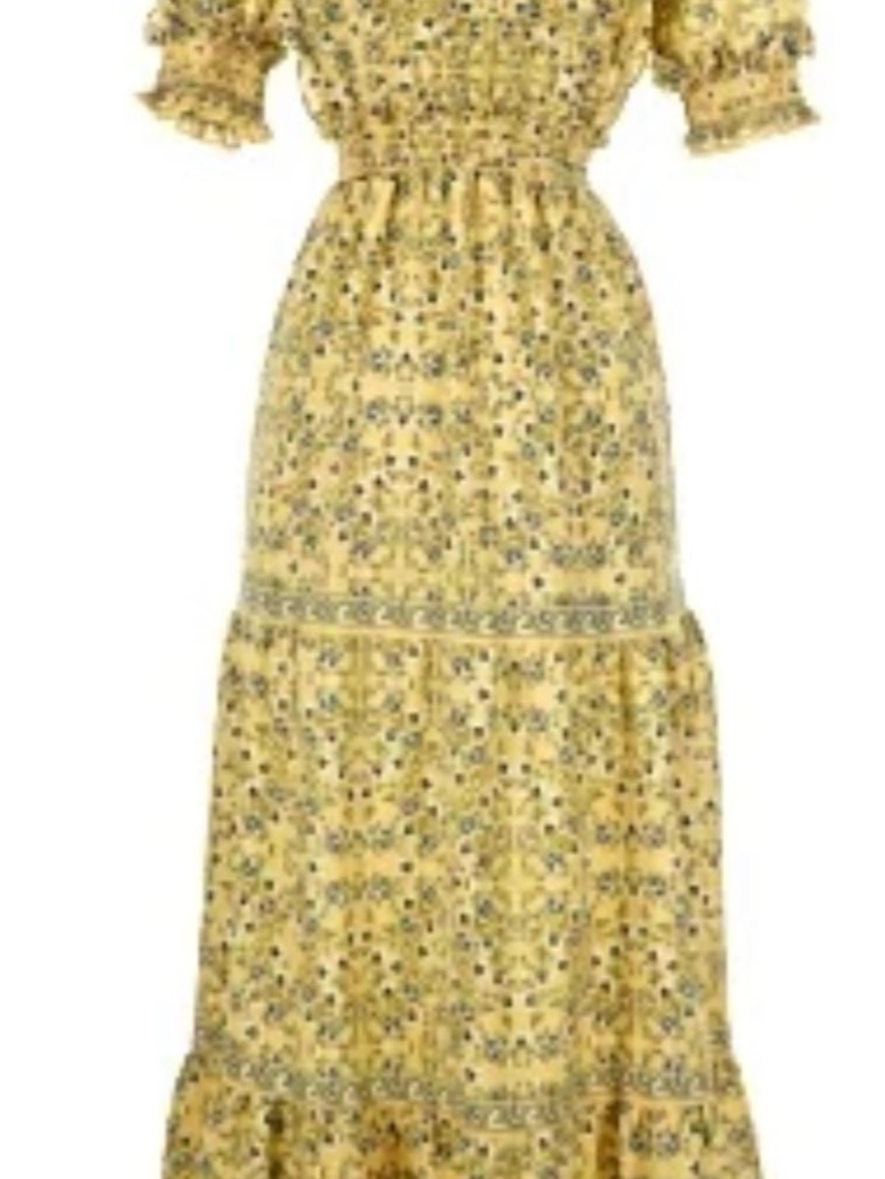 Max Studio Yellow Floral Maxi Dress